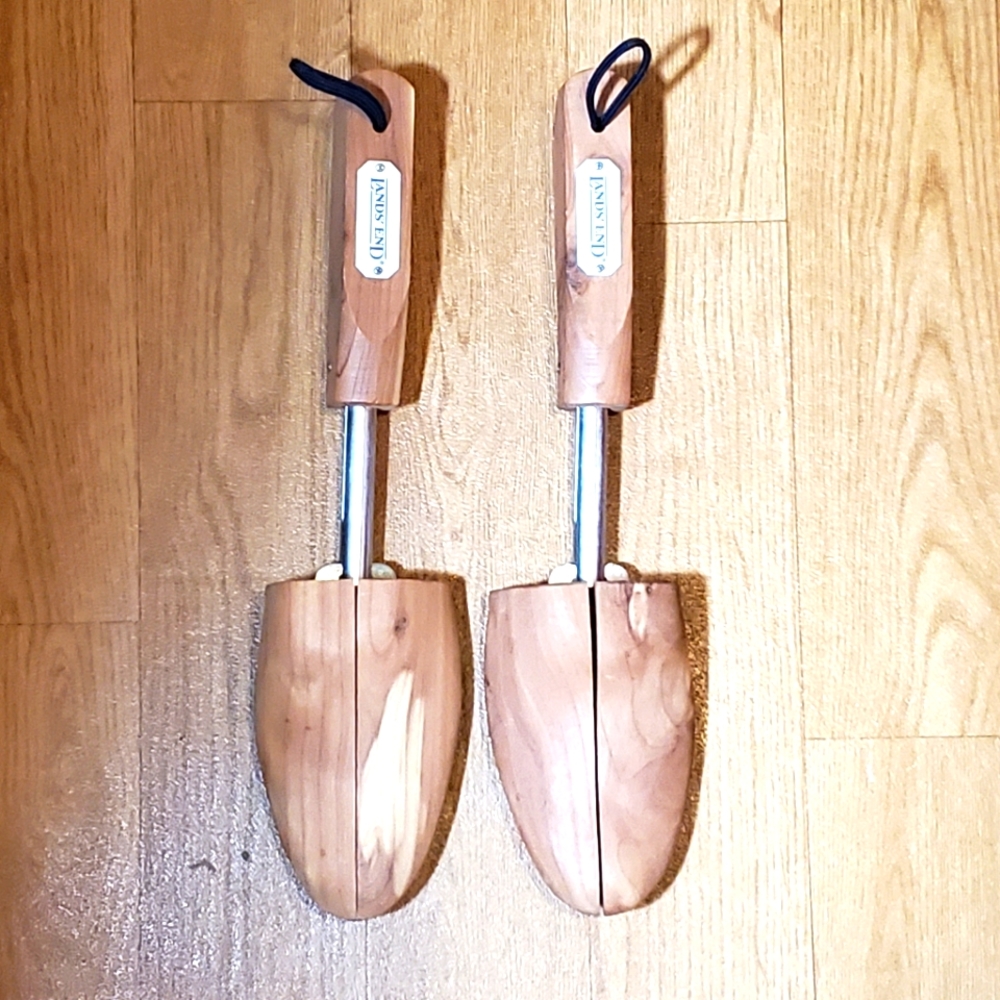 LAND'S END Cedar Shoe Trees Medium Fits Sizes 7-11 Vintage Made in USA